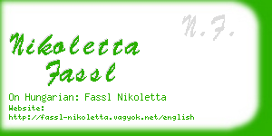 nikoletta fassl business card